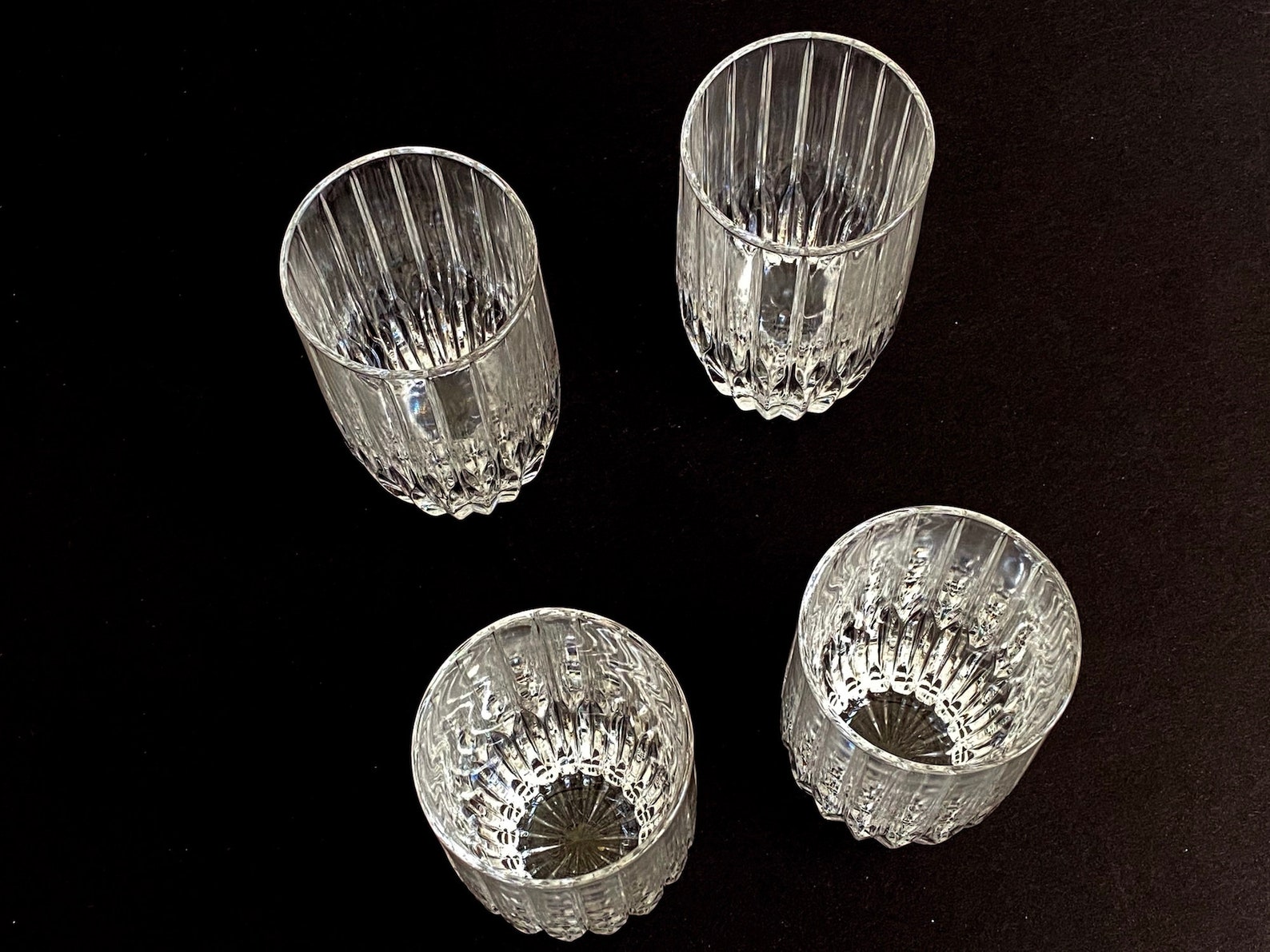 Vintage Mikasa Park Lane Highball Glasses Set of 4 Vertical Etsy