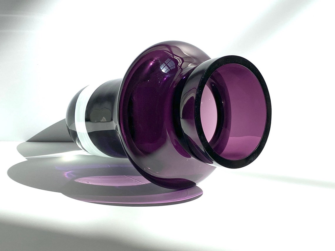 Vintage Waterford Marquis Rumba Vase Amethyst Purple Glass Etsy