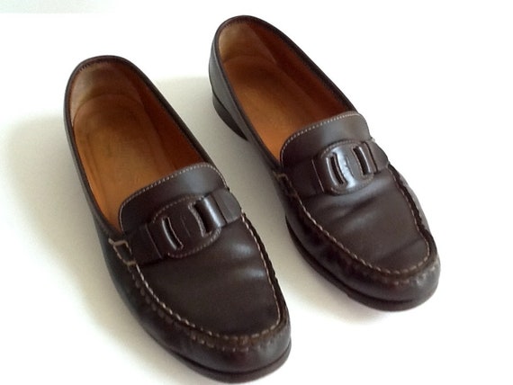 Dark brown leather loafers women's Clearance