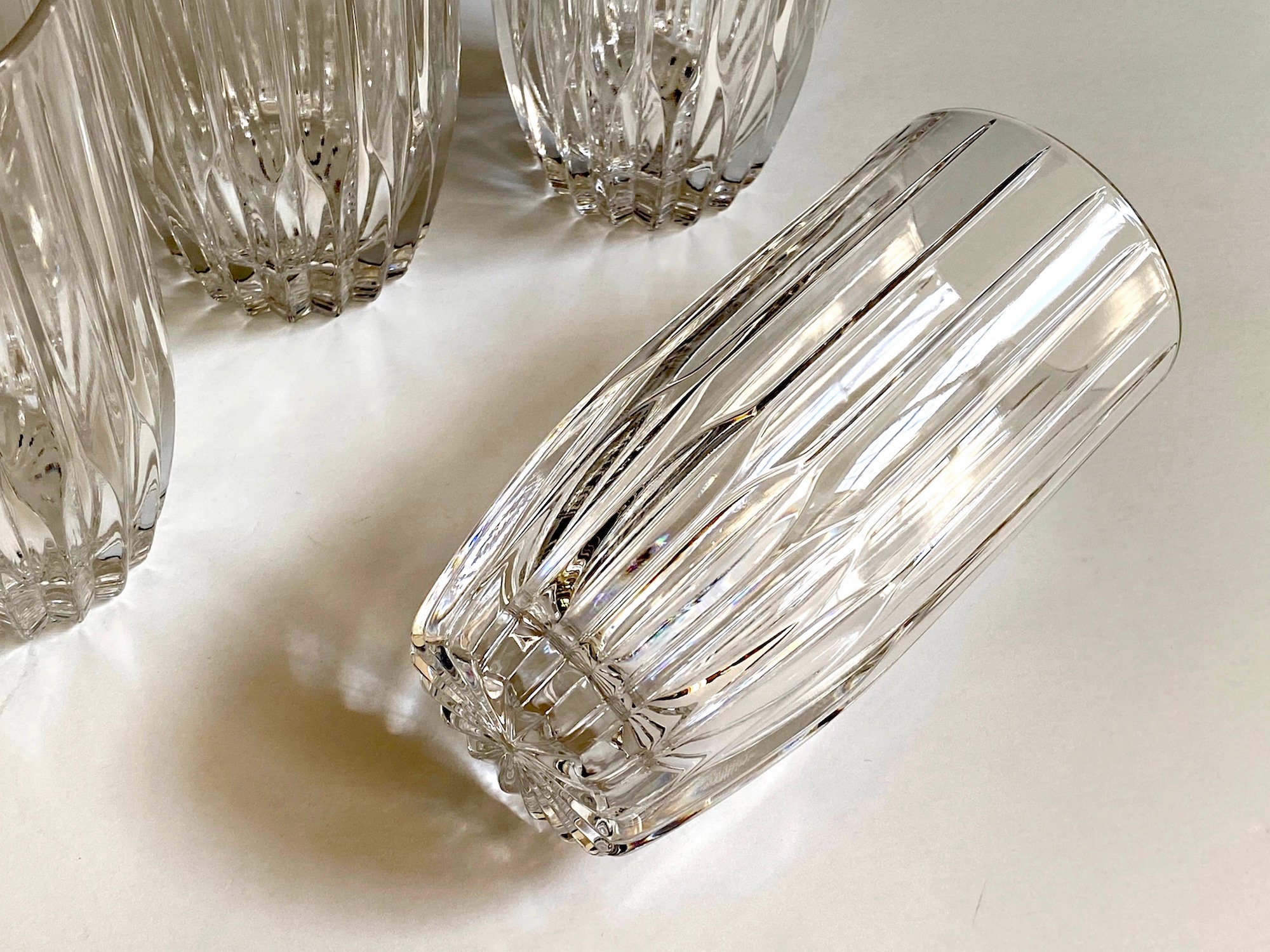 Vintage Mikasa Park Lane Highball Glasses Set of 4 Vertical Etsy