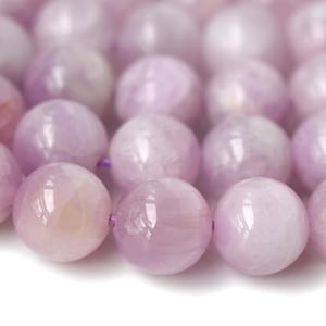 15.5&quot; 10mm Natural Kunzite round beads, Light purple gemstone, DIY jewelry beads, AB quality