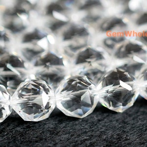 15.5" 8mm/10mm Clear glass star cutting round beads, cheap beads, High quality transparent jewelry beads, crystal glass star faceted beads