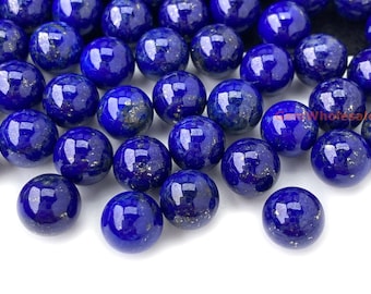 2PCS AAA natural Lapis lazuli undrilled 6mm/8mm/10mm round beads, blue gemstone DIY jewelry Sphere