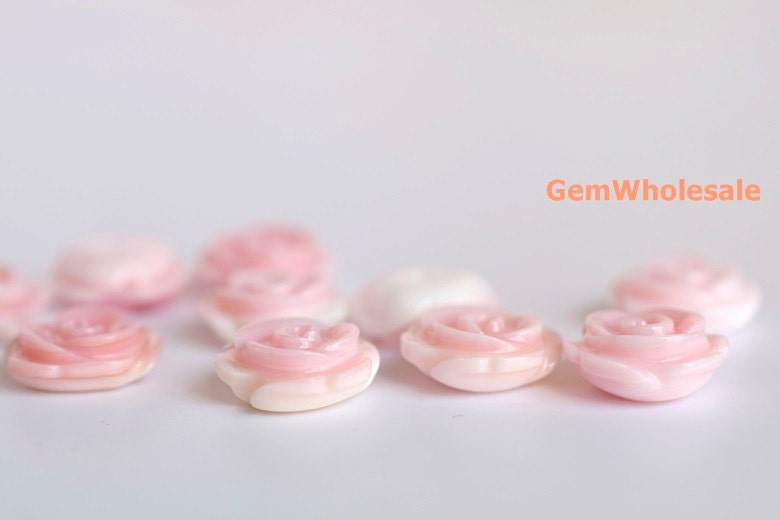 10PCS 12mm Pink Shell Flower Jewelry Supply Pink Shell Etsy
