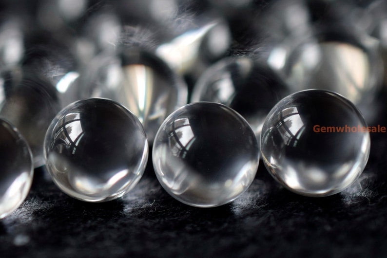 4PCS 8mm/10mm/12mm/14mm/16mm/18mm/20mm AA cristal de cuarzo de roca transparente natural cuentas redondas sin perforar, esfera de orbe de cristal genuino ZGYO imagen 6