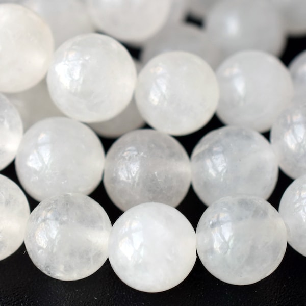 15.5" 6mm/8mm/10mm/12mm Natural white jade round beads, semi-precious stone jade jewelry beads supply