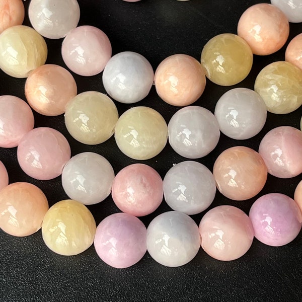 15" 8mm/10mm Multi color Dyed jade round beads, yellow pink purple Mix color gemstone jewelry beads, semi-precious stone XGTO