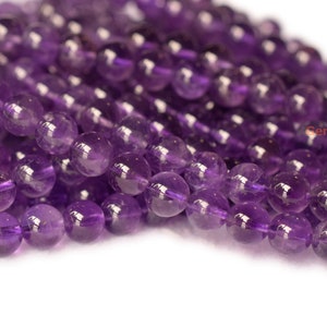 15.5&quot; 8mm/10mm AA natural amethyst round beads, middle purple color crystal quartz beads