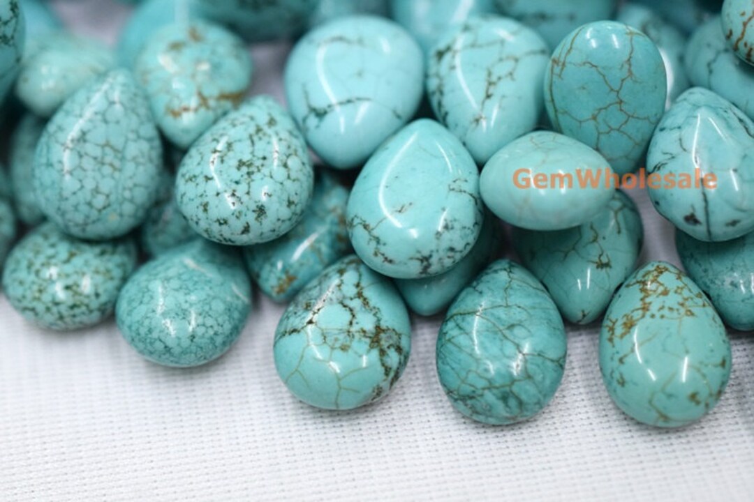 13x18mm Blue Howlite Teardrop Shape, DIY Jewelry Beads,semi