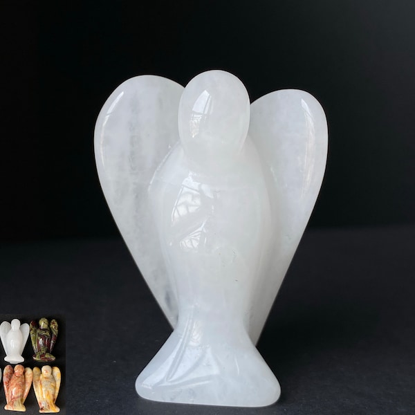 1PC 36x28mm Ange aventurine verte, Guide spirituel sculpture ange en pierre précieuse, figurine en pierre sculptée, ange gardien, ange de poche
