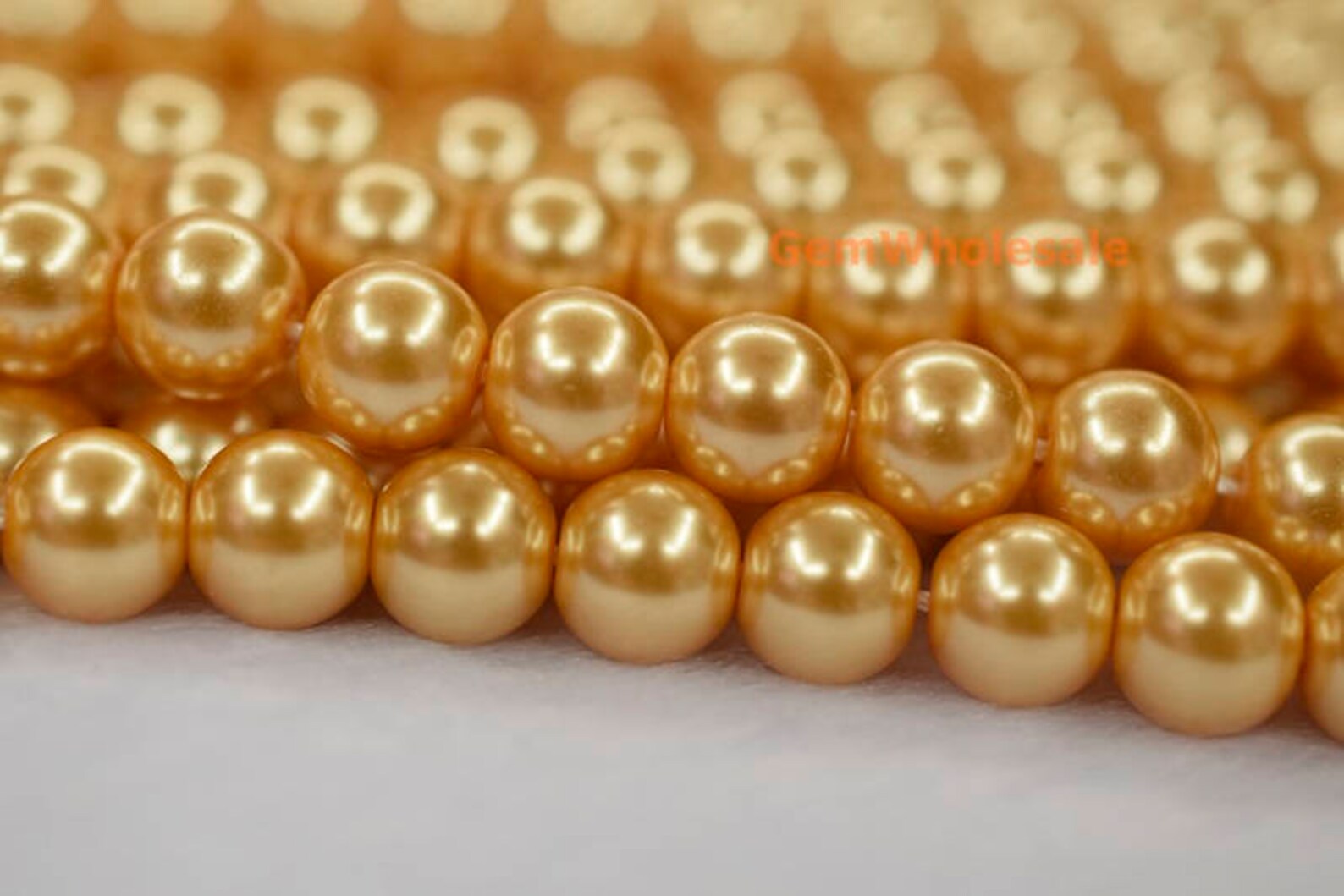 15.5 Gold Color Glass Round Beads 6mm/8mm/10mm/12mm Etsy