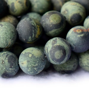 15&quot; 8mm/10mm Natural matte Kambaba jasper round beads, High quality green black DIY stone beads FGCO