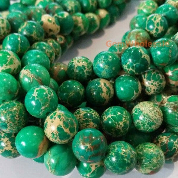 15.5" Green emperor jasper round beads 6mm/8mm/10mm,Sea Sediment Imperial Jasper,semi precious stone,green Aqua Terra Jasper N