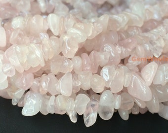 34" Rose quartz 5x10mm chips beads strands, DIY jewelry beads, semi-precious stone wholesaler