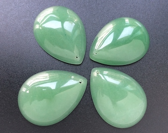 1 個 - ティアドロップ ストーン ペンダント ビーズ 40mm グリーン