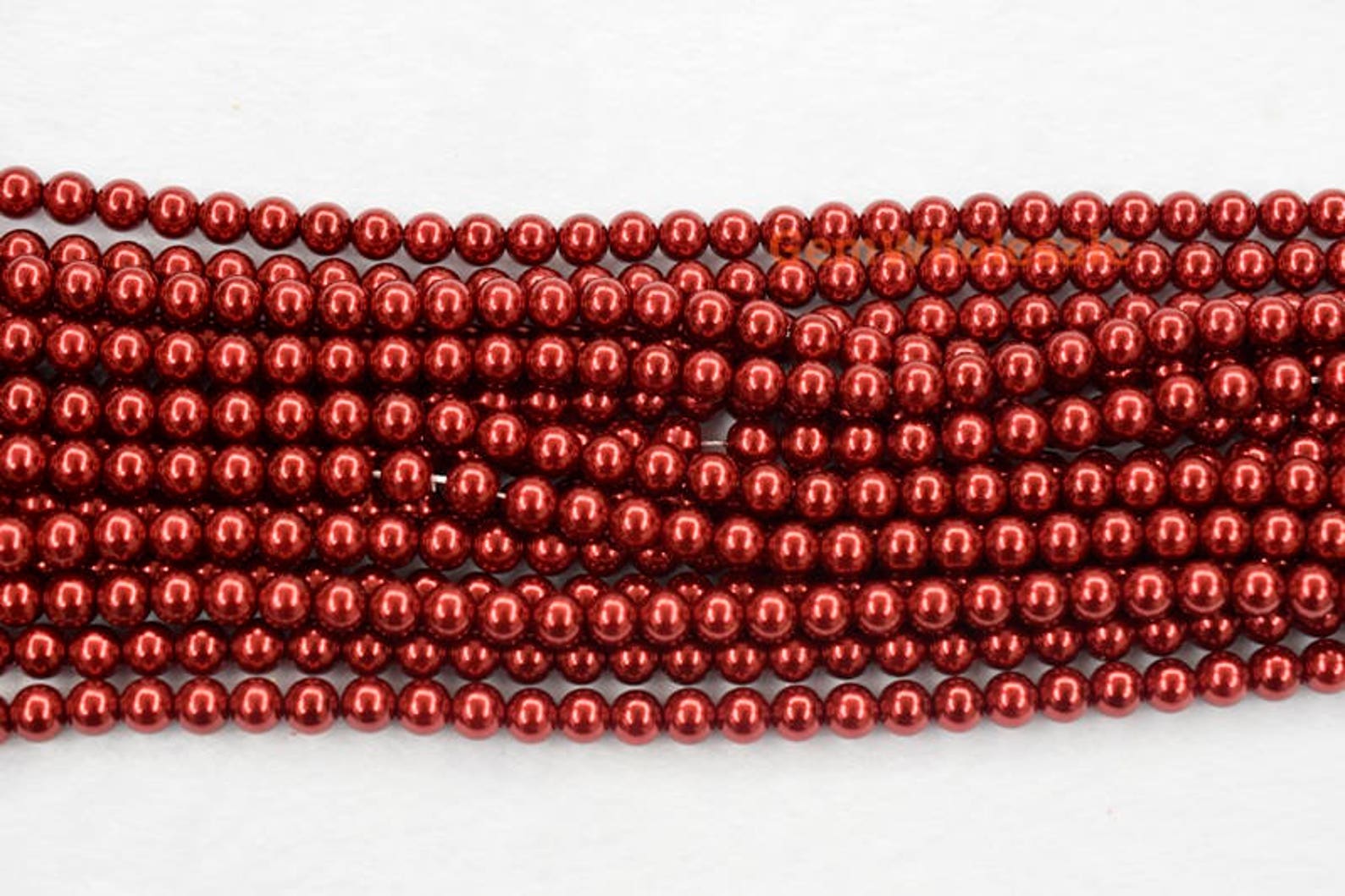 15.5 Dark Red Color Glass Round Beads 6mm/8mm/10mm/12mm Etsy