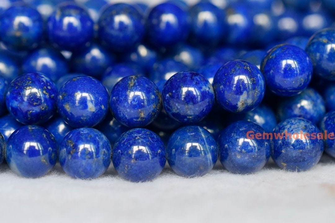 15.5 8mm/10mm Natural Lapis Lazuli Round Beads, High Quality Genuine ...