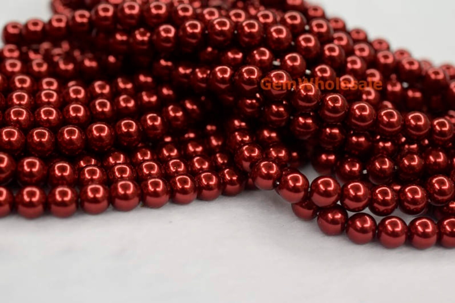 15.5 Dark red color Glass round beads 6mm/8mm/10mm/12mm Etsy