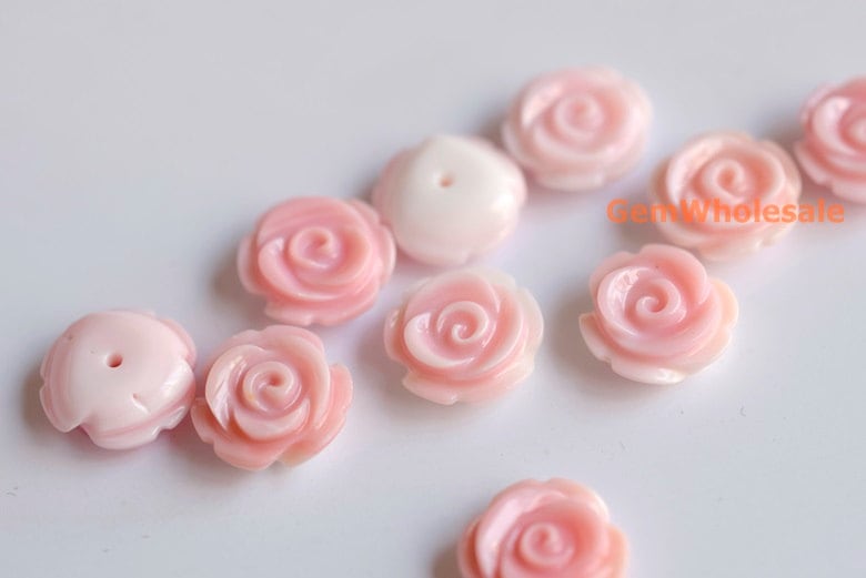 10PCS 12mm Pink Shell Flower Jewelry Supply Pink Shell - Etsy