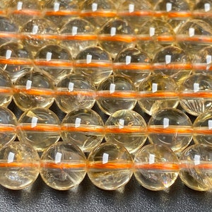 15.5&quot; 6mm/8mm/10mm Natural Citrine round beads, gemstone/semi-precious stone, yellow quartz/crystal beads