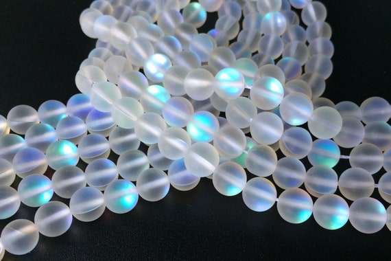 Bracciale Con Pietra Preziosa Di Luna / Perline Rotonde Da 4 Mm, Pietre Per Gioielli, Bracciale Elastico Con Palline Powerbeads, Uomo E Donna, Pietre Preziose Naturali - Italia - Foto 3