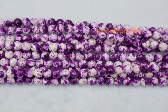 Natural Purple Rain Jasper Beads, Jasper Round Shape Beads, 8 mm