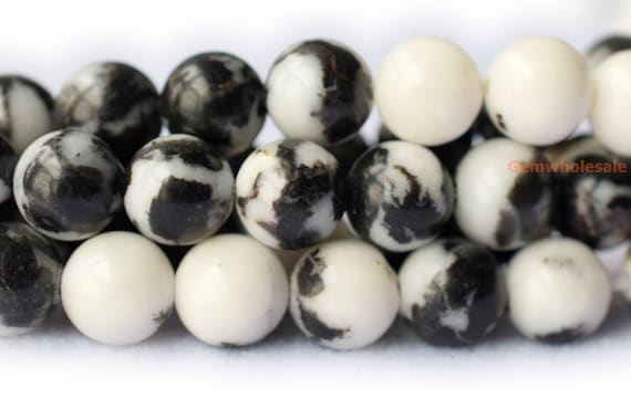 35 Perline Di Pietra Naturale Zebra Caffè 10mm – Fai Da Te Gioielli, Bracciali, Collane – 38 Cm