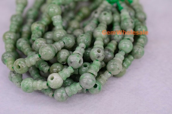 5 SETS Green Moss agate 3 hole beads,T-Beads Set Guru Beads Mala Making Cones Beads Prayer Beads T hole set big hole beads