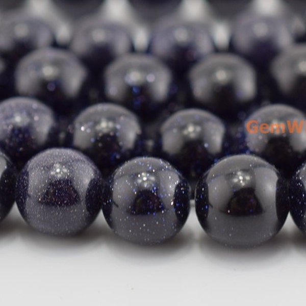 15" Blue Sandstone 6mm/8mm/10mm round beads, blue sandstone round beads, blue color jewelry beads, gemstone wholesaler