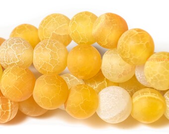 Perle Rotonde In Agata Dream Fire Marrone Giallo Grigio Da 15" 8 - Foto 2