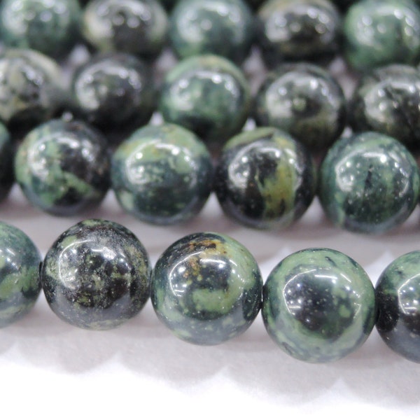 15.5" Natural Kambaba jasper 6mm/8mm/10mm round beads, High quality green black color DIY beads, Kambaba stone rund beads