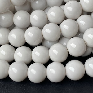 15.5&quot; Glass druk round beads grey 6mm/8mm, cheap DIY beads, grey color jewelry beads, jewelry supply, grey druk glass beads