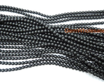 15.5" 4mm/6mm Matte black onyx round beads, frosted Black onyx, matte black agate, frosted black agate, Matte black DIY beads,