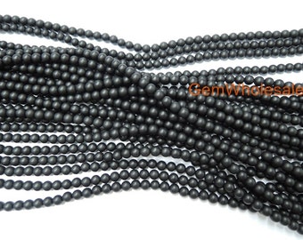 15.5&quot; 4mm/6mm Matte black onyx round beads, frosted Black onyx, matte black agate, frosted black agate, Matte black DIY beads,