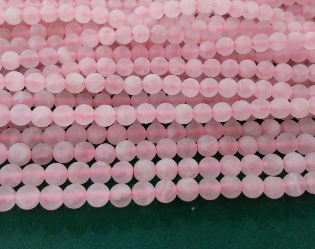 GEM-INSIDE 4mm Jade Perlen Light Purple - 15 Zoll Strang Für Schmuckherstellung