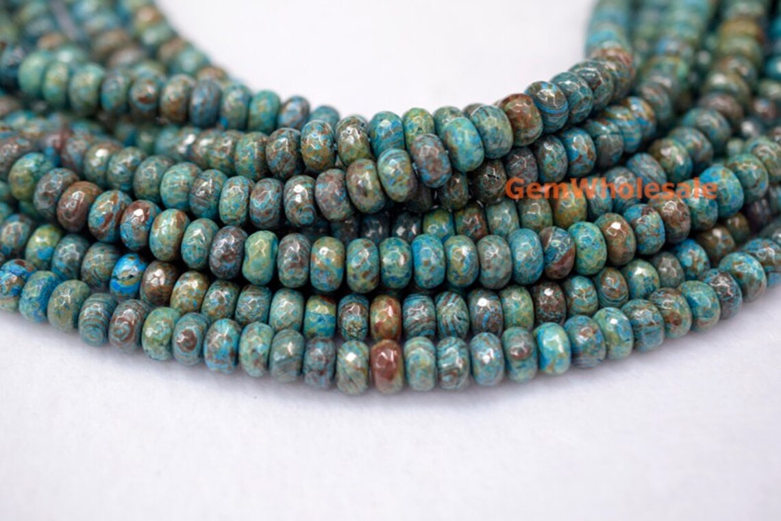 Blue Calslca Jasper Loose Beads Round Shape 6mm 8mm 10mm | Etsy