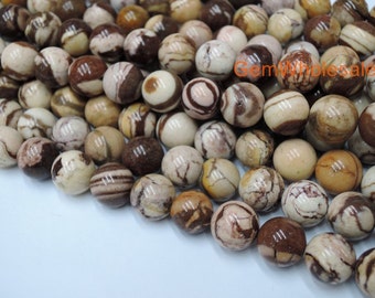 15.5“ 6mm/8mm/10mm/12mm Natural Zebra stone round beads, red brown semi-precious stone,zebra jasper DIY jewelry beads, jewelry supply