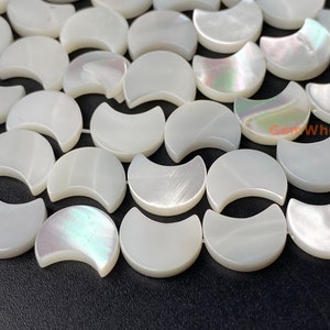15.5&quot; 9x11mm/10x12mm/14x16mm Natural white MOP moon beads, natural white mother of pearl, white color shell DIY beads, white moon beads