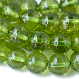 7.5&quot; AAA Natural Peridot 5.5mm~6mm round beads, ollive green color DIY beads, Green gemstone, semi-precious stone, genuine peridot gemstone