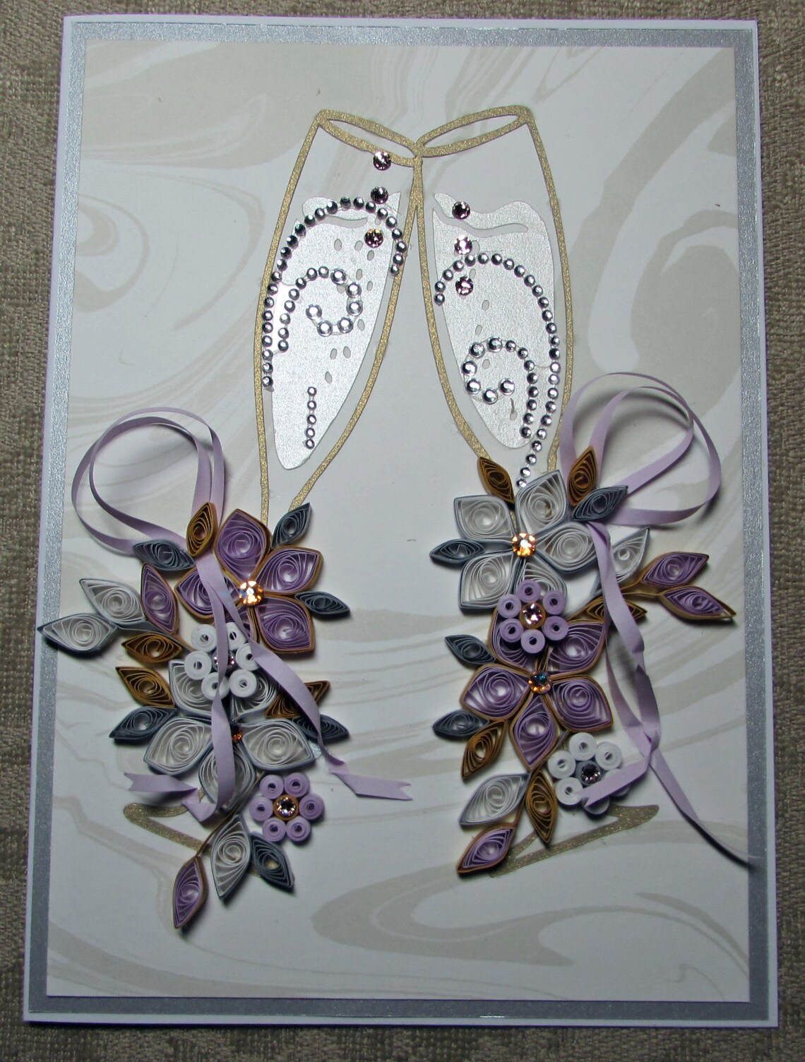 Quilled Champagne Glasses Instruction Kit Etsy