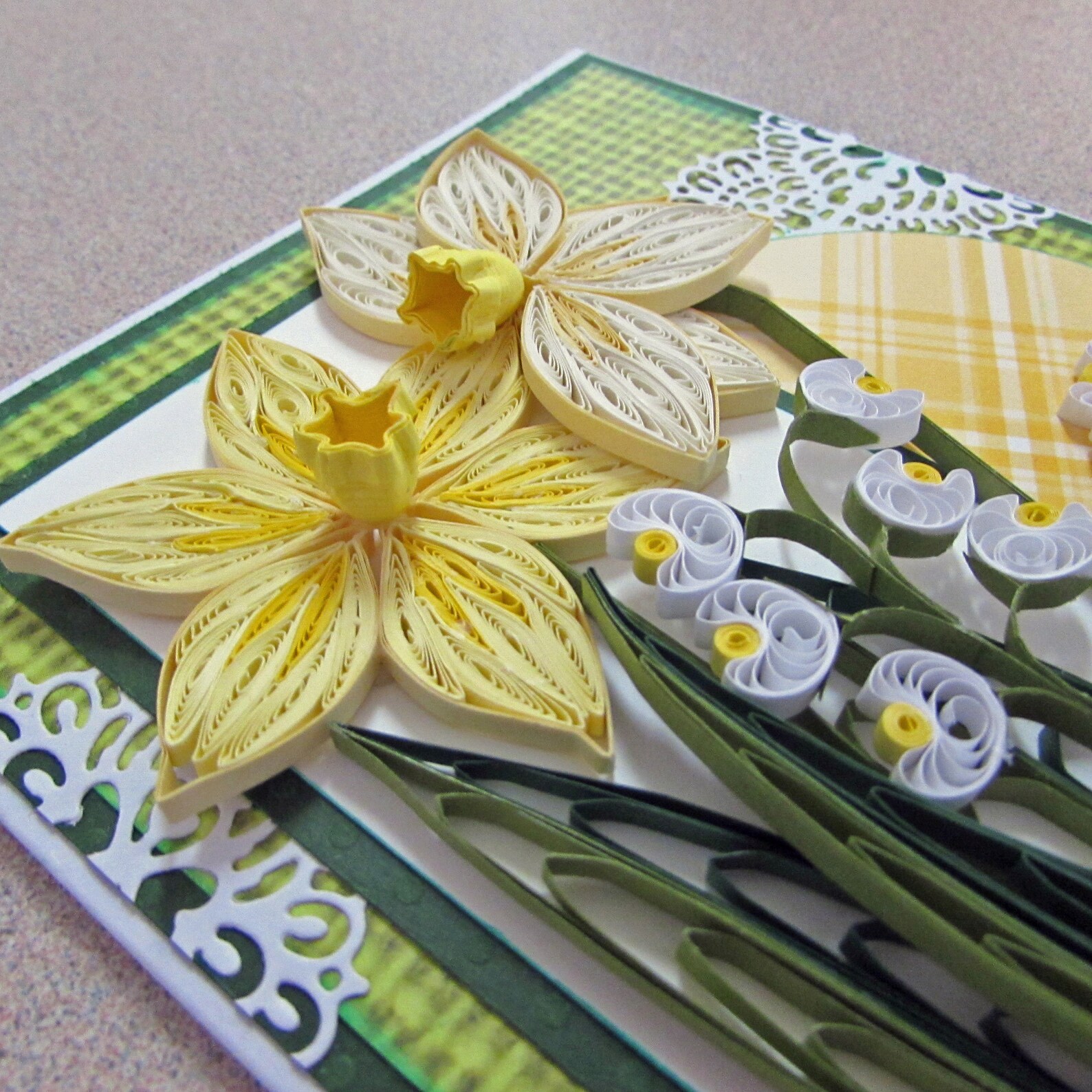 Daffodil Card Instruction Sheet Etsy