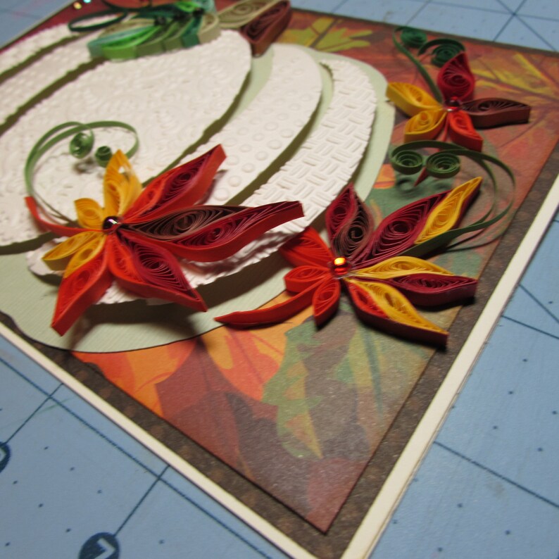 Quilled Fall Pumpkin Card Instruction Kit Etsy