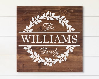 Family Name Wood Sign | Personalized Wooden Sign | Wedding Sign | FAST SHIPPING & Ready to Hang!