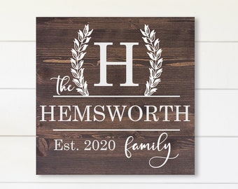 Family Name Wood Sign | Personalized Wooden Sign | Established Sign | FAST SHIPPING & Ready to Hang!