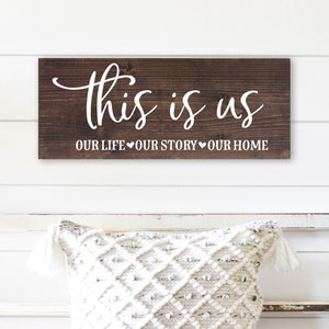 This Is Us Family Wood Sign | Farmhouse Style | Housewarming Gift | FAST SHIPPING & Ready to Hang!