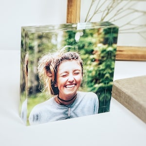 Custom Photo Gift Acrylic Picture Frame Acrylic Photo Block Gift for Him Gift for Mom Personalized Photo Mother's Day Gifts 4x4