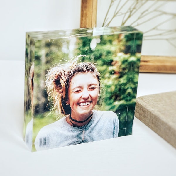 Custom Photo Gift | Acrylic Picture Frame | Acrylic Photo Block | Gift for Him | Gift for Mom | Personalized Photo | Mother's Day Gifts