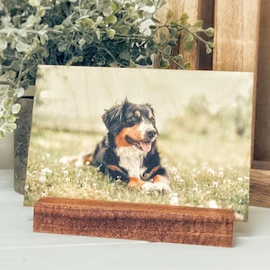 Custom Wood Photo with Stand | Father's Day Gift | Picture Frames Personalized | Picture Gifts | Personalized Photo Gift | Photo on Wood