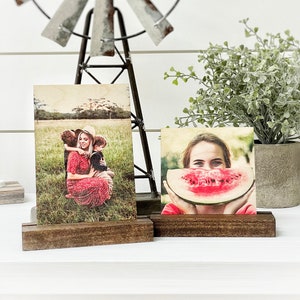 Custom Wood Photo with Stand | Picture Frames Personalized | Custom Photo Gift | Personalized Photo Gift | Photo on Wood | Mother's Day Gift