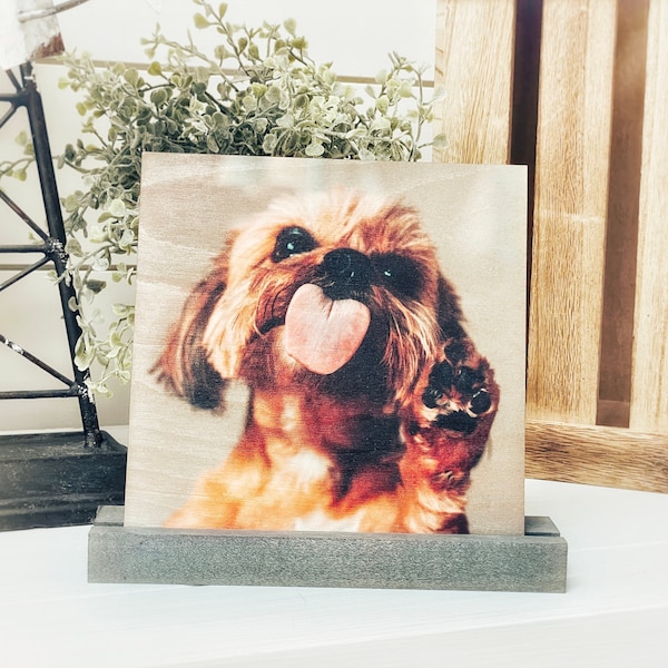 Custom Wood Photo with Stand | Picture Frames Personalized | Custom Photo Gift | Personalized Photo Gift | Photo on Wood | Boyfriend Gifts